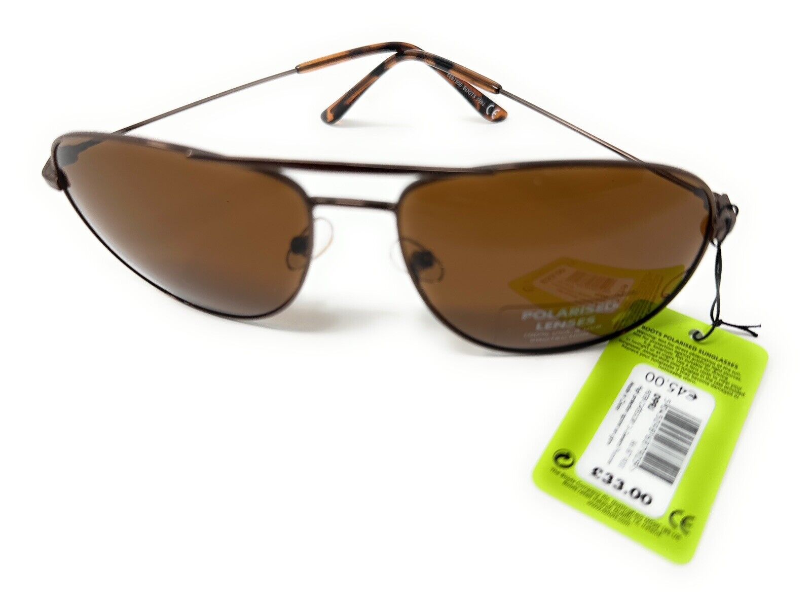Mens Polarised Sunglasses Pilot Style Frame Boots 099J 10