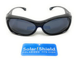 Polarised Sunglasses Optical Covers Over Spectacles BLACK Diamond Effect 571 2