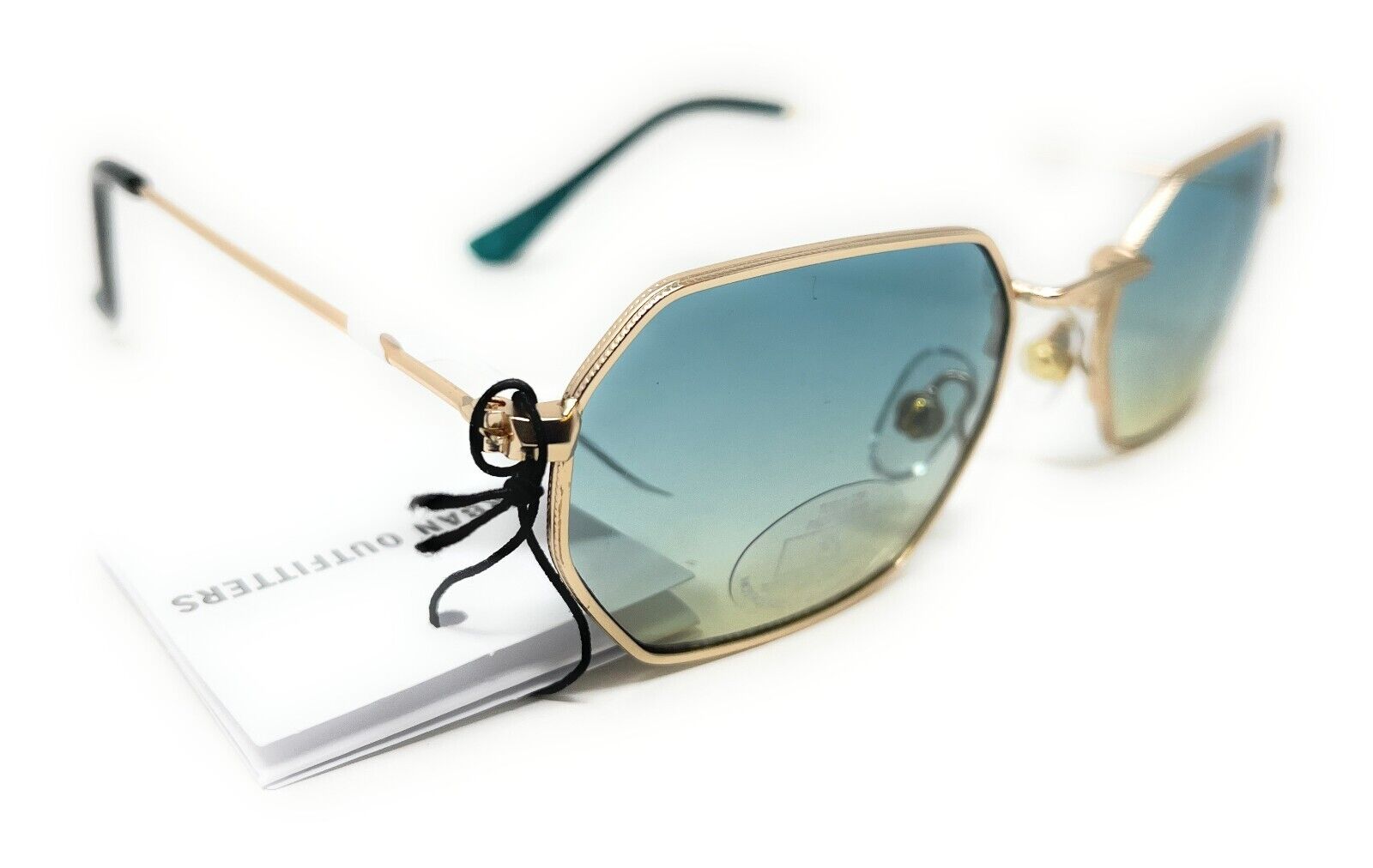Sunglasses Gold Frame Blue Urban Outfitters 44022 5