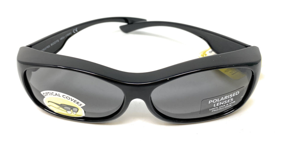 Sunglasses over prescription glasses Polarised Optical Covers Black 163J 9
