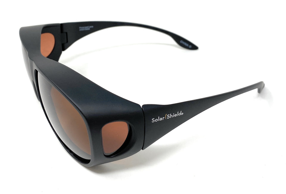 Sunglasses Polarised Optical Covers Brown Wraparound Lenses 579 4