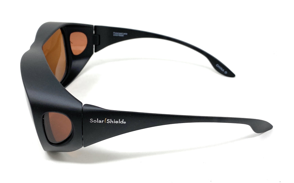 Sunglasses Polarised Optical Covers Brown Wraparound Lenses 579 5