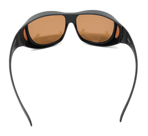 Sunglasses Polarised Optical Covers Brown Wraparound Lenses 579 6