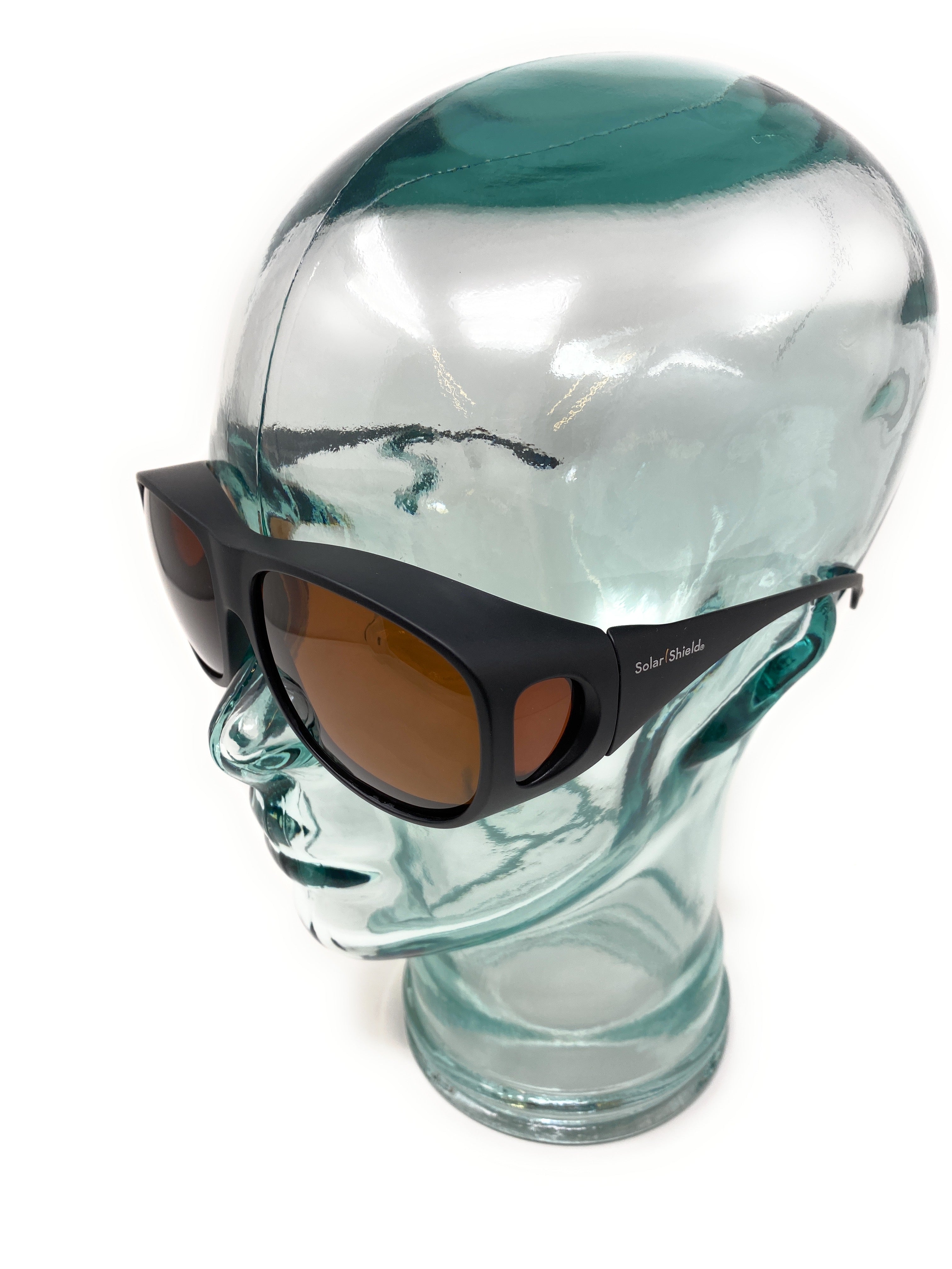 Sunglasses Polarised Optical Covers Brown Wraparound Lenses 579 14