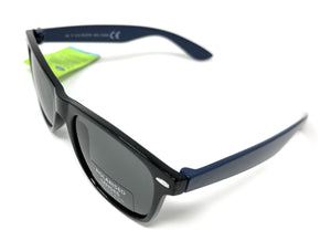 Men's Polarised Sunglasses Black Lens Navy Blue Arms Boots 104H(i) 7