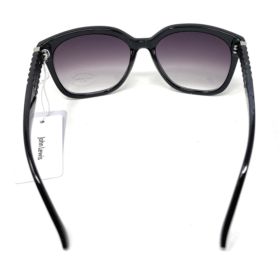 Ladies Sunglasses Black and Silver John Lewis 44410 9