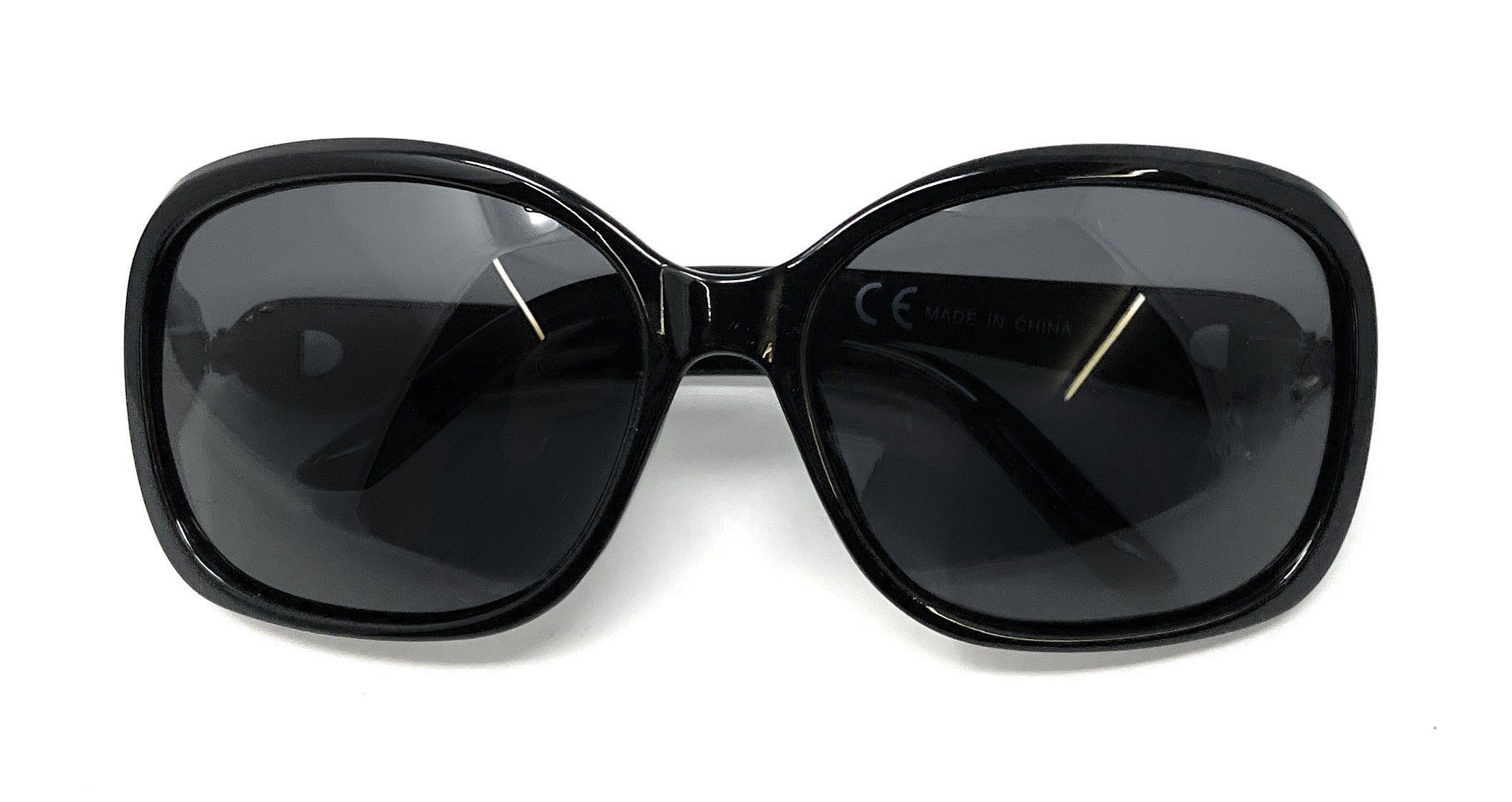 Sunglasses Black Frame Black Lens Sliver Hinge Next 102 2