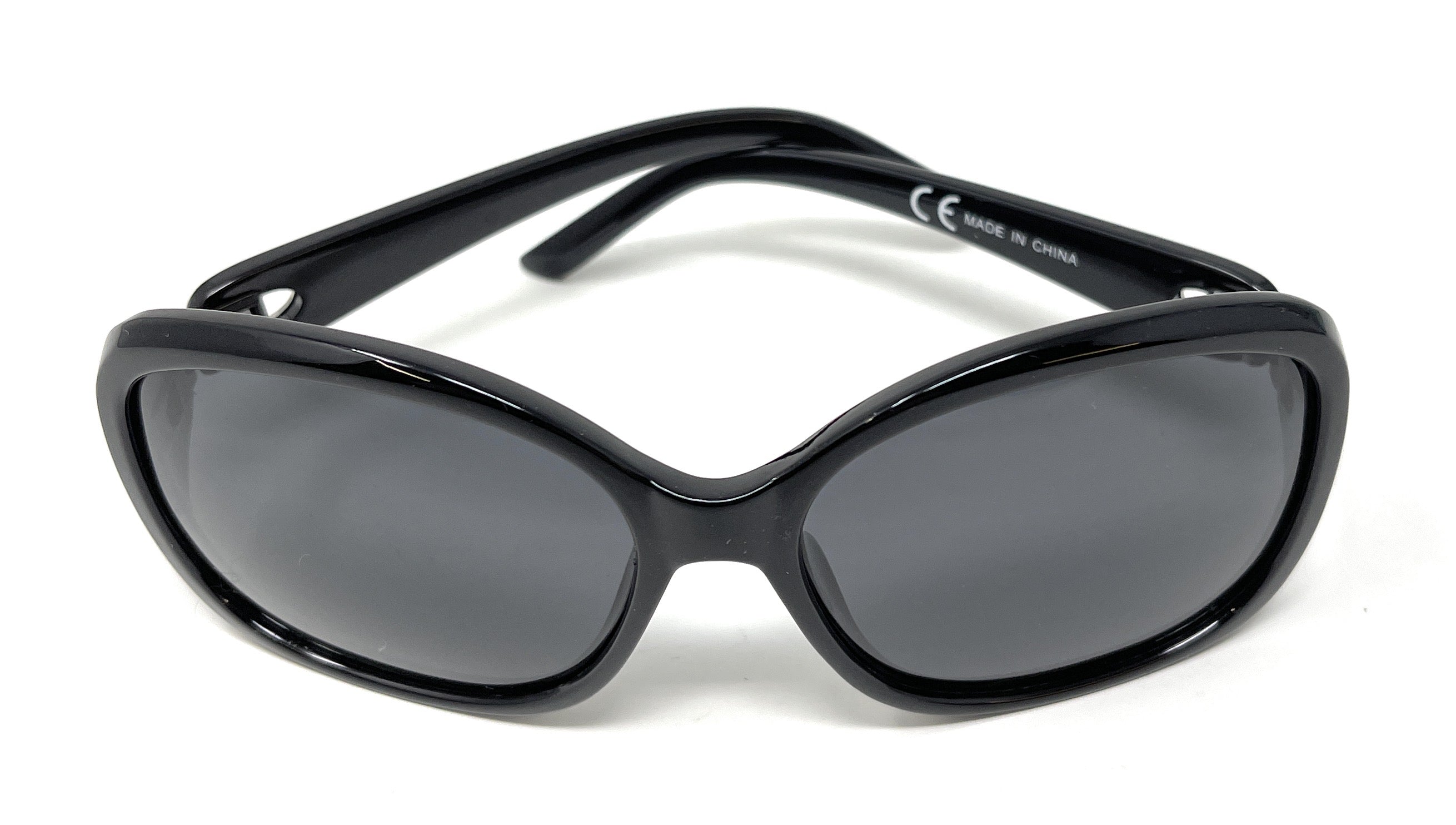 Sunglasses Black Frame Black Lens Sliver Hinge Next 102 3