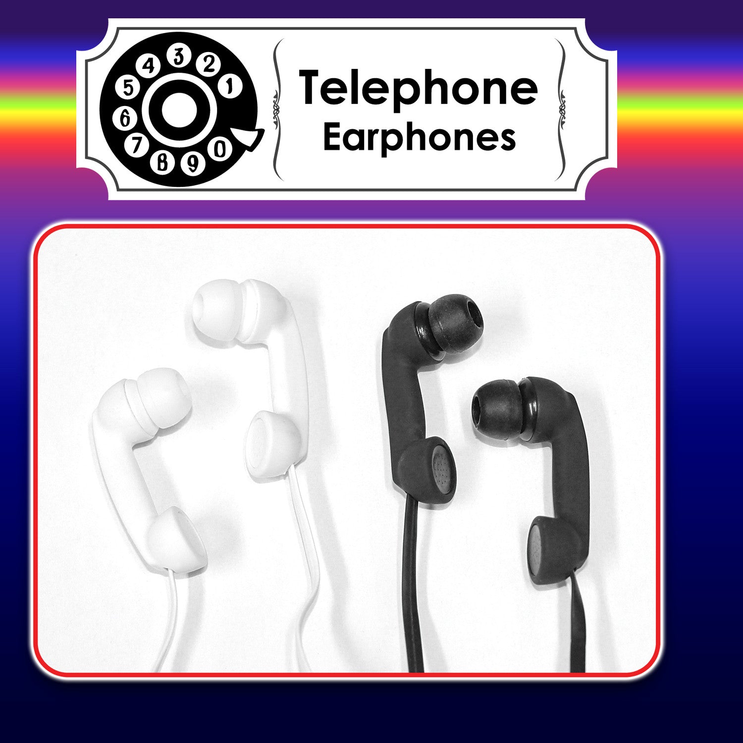 Retro Design Telephone Earphones With Built In Microphone