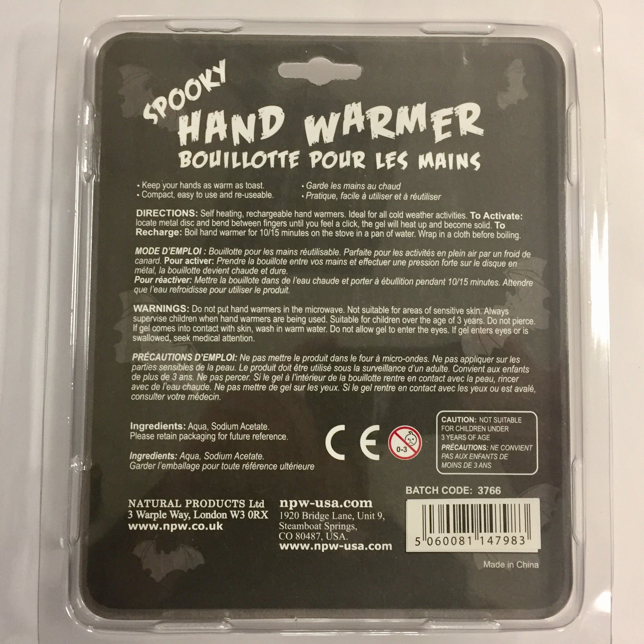 Spooky Halloween Skull And Crossbones Cute Re-usable Hand Warmer