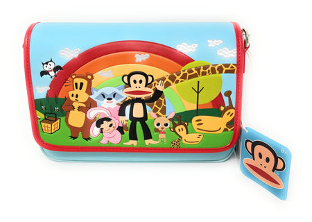 Loungefly Paul Frank Rainbow Group Faux Leather Crossbody Bag 9