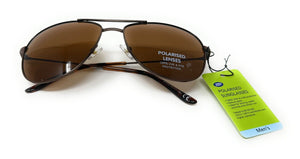Mens Polarised Sunglasses Pilot Style Frame Boots 099J 2