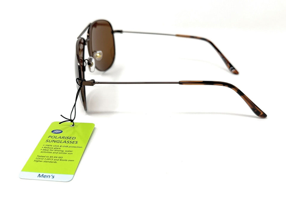 Mens Polarised Sunglasses Pilot Style Frame Boots 099J 6