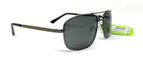 Mens Polarised Sunglasses Black Metal Frame Boots 1031 2