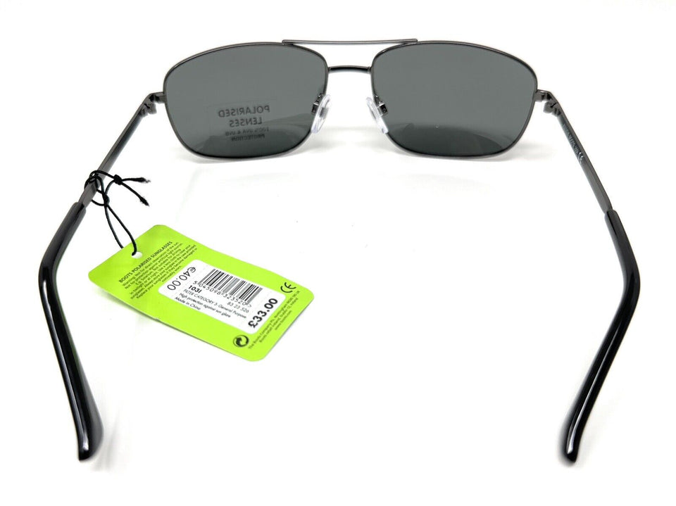 Mens Polarised Sunglasses Black Metal Frame Boots 1031 3