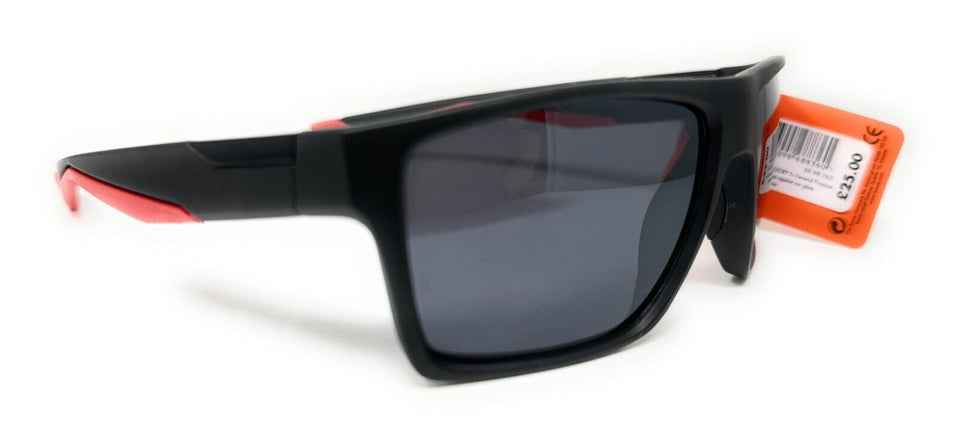 Men's Active Sunglasses Black Sports Style Red Arms Boots 120J  3