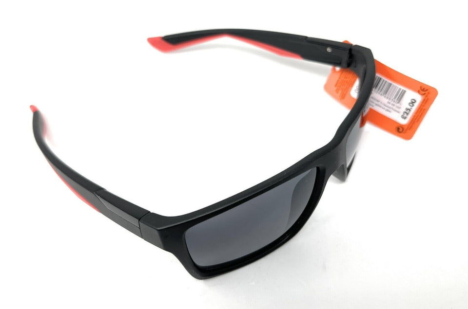 Men's Active Sunglasses Black Sports Style Red Arms Boots 120J  4