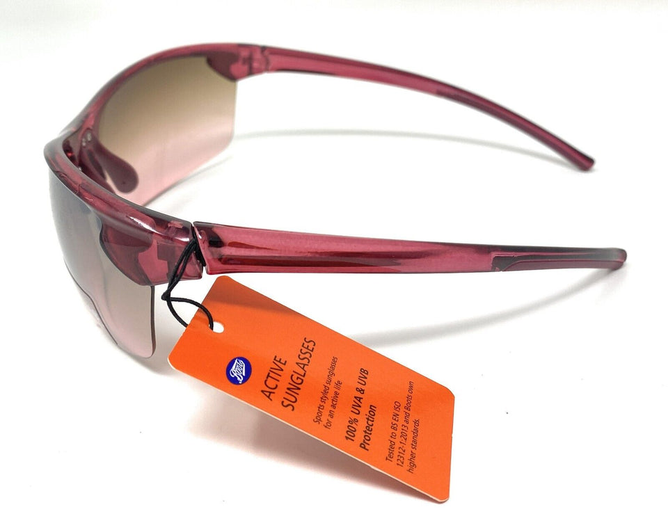 Boots Active Ladies' Sunglasses Burgundy Sports Style 120I 5