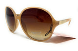 Ladies Sunglasses Brown Gold Metal Detail Boots 031I 