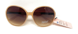 Ladies Sunglasses Brown Gold Metal Detail Boots 031I 2