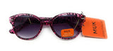 MUK Sunglasses Women's Fashion Pink Purple Animal Print Frame 7833  1