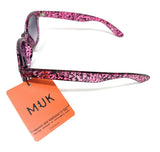 MUK Sunglasses Women's Fashion Pink Purple Animal Print Frame 7833  2