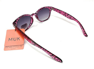 MUK Sunglasses Women's Fashion Pink Purple Animal Print Frame 7833  3