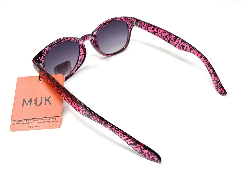 MUK Sunglasses Women's Fashion Pink Purple Animal Print Frame 7833  3