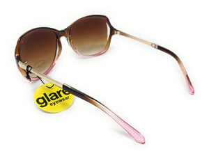 Glare Sunglasses Fashion Pink Brown Frame with Tinted Lens 1RHS86 5