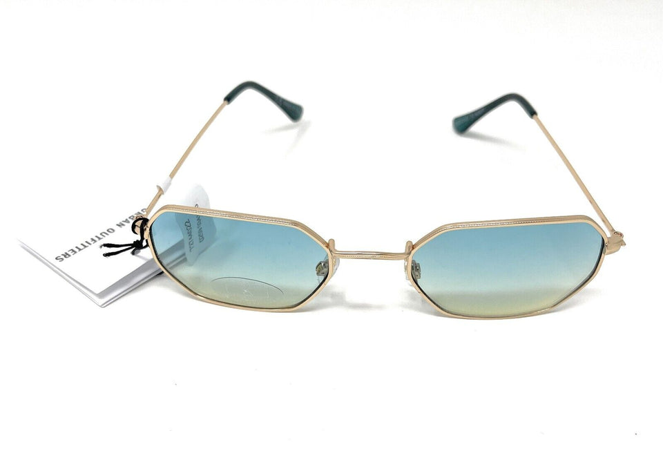 Sunglasses Gold Frame Blue Urban Outfitters 44022 4