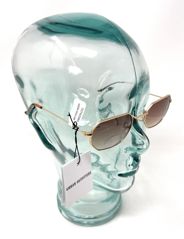 Sunglasses Gold Frame Brown Lens Urban Outfitters 42380 10