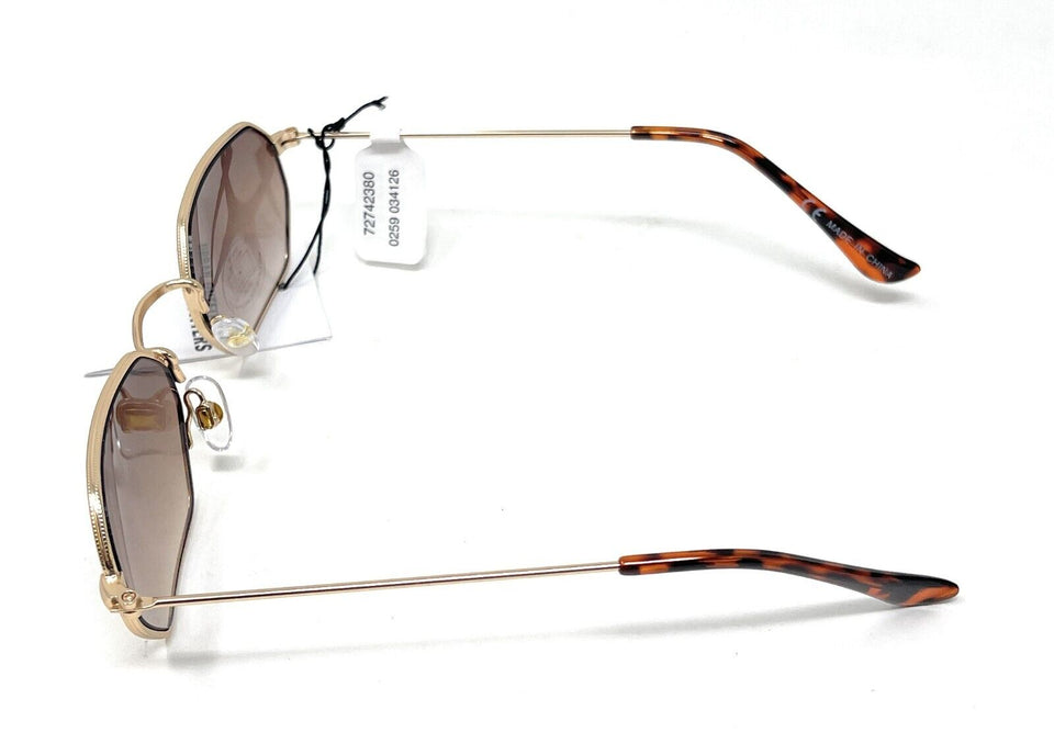 Sunglasses Gold Frame Brown Lens Urban Outfitters 42380 4