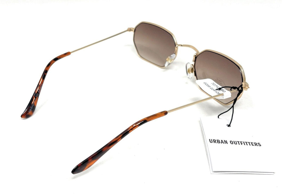Sunglasses Gold Frame Brown Lens Urban Outfitters 42380 7