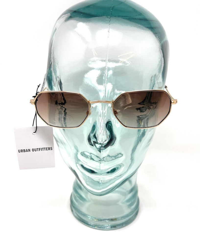Sunglasses Gold Frame Brown Lens Urban Outfitters 42380 9