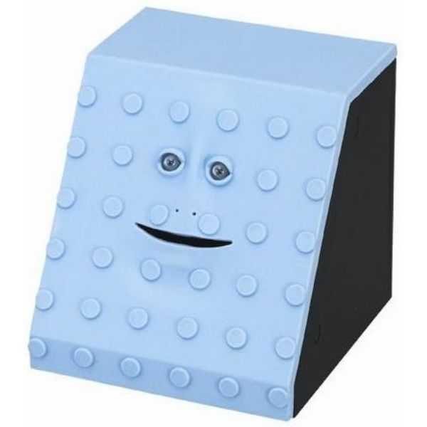 Face Bank Blue Dot Coin Munching Money Box