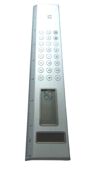 Solar Powered Calculator and 8 inch Ruler
