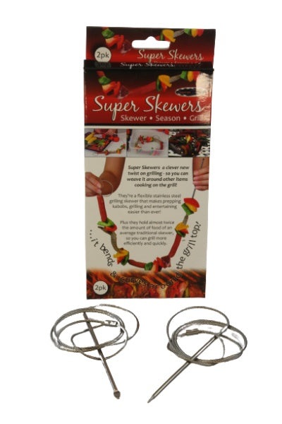 Super Skewers Stainless Steel Flexible Skewer - 2 pack
