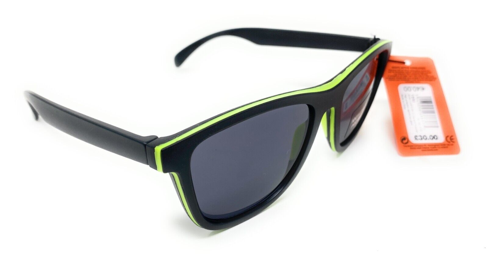 Boots Men's Active Sunglasses Black and Green Trim 122J 7