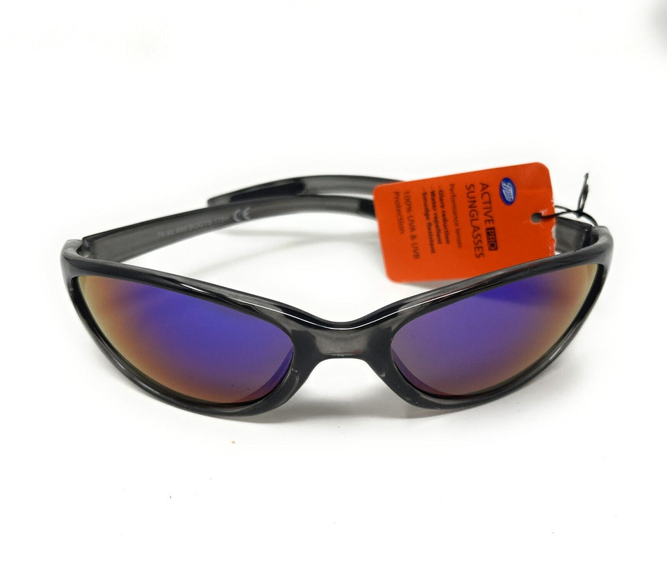 Boots Active Pro Sunglasses Grey Sports Style Blue Lens 175H 6