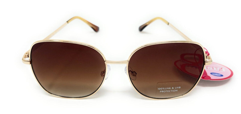Ladies Sunglasses Metal Frame Brown Lens Boots 199J