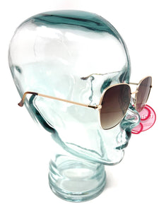 Ladies Sunglasses Metal Frame Brown Lens Boots 199J 7