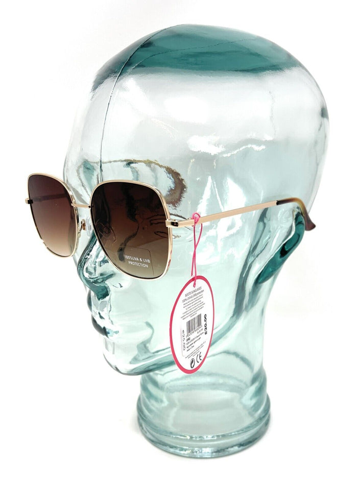 Ladies Sunglasses Metal Frame Brown Lens Boots 199J 8