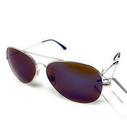 Ladies Sunglasses Silver Metal Blue Tint John Lewis 44501