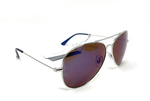 Ladies Sunglasses Silver Metal Blue Tint John Lewis 44501 10