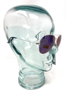 Ladies Sunglasses Silver Metal Blue Tint John Lewis 44501 12