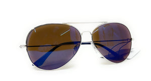 Ladies Sunglasses Silver Metal Blue Tint John Lewis 44501 3