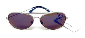 Ladies Sunglasses Silver Metal Blue Tint John Lewis 44501 4