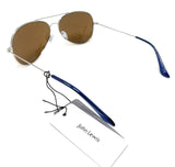 Ladies Sunglasses Silver Metal Blue Tint John Lewis 44501 7