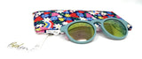 Mini Boden Sunglasses Girls Mirrored Lens Powder Blue/Pink Frames 10