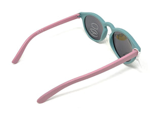 Mini Boden Sunglasses Girls Mirrored Lens Powder Blue/Pink Frames 7